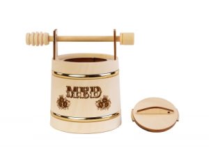 Súdok na med biely s medovkou 300g