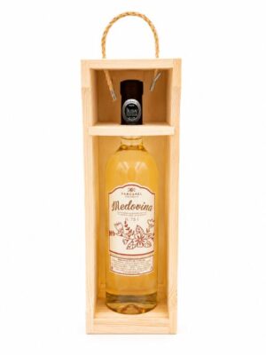 Darčekové balenie - MEDOVINA v drevenej kazete natural